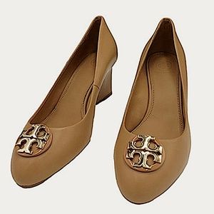 Tory Burch Wedge Heel Leather Shoes
